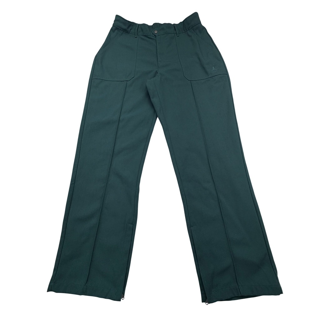 Jordan Flight Pants Womens L Woven Trousers Stitched Crease Ankle Zip Streetwear